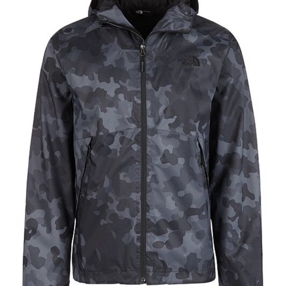 black camo rain jacket